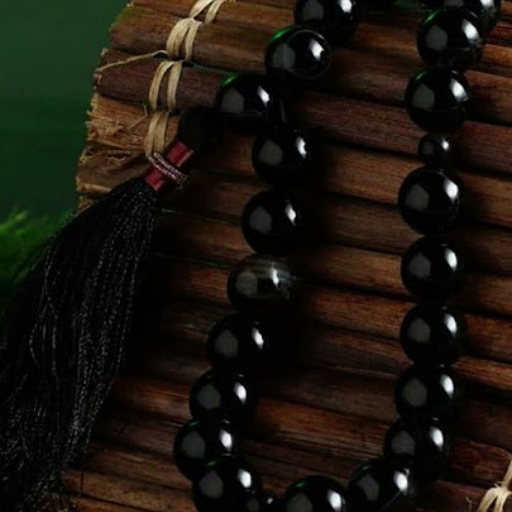 Elegant Black Beads Tasbeeh with decorative tassel for prayer and meditation