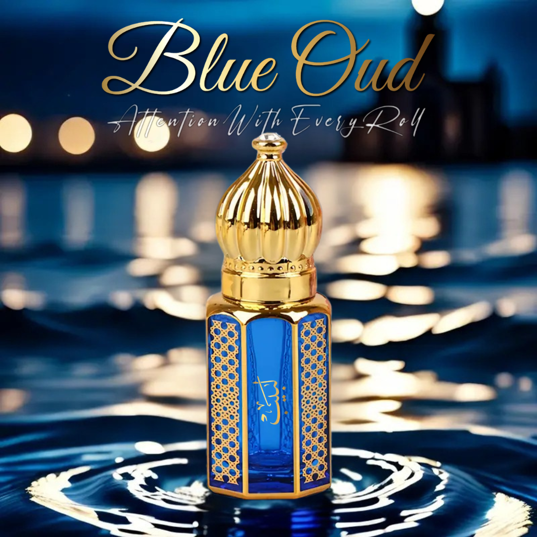 "Labaib Blue Oud – A luxurious and bold fragrance combining the richness of oud with refreshing notes for a captivating scent."